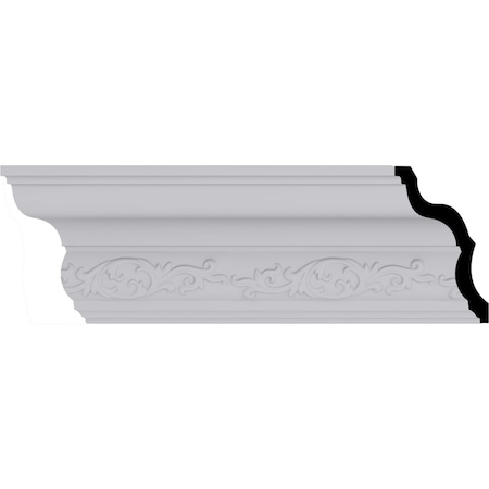 Ekena Millwork 5"H x 3"P x 5"F x 94 1/2"L, (5 1/4" Repeat), Delfina Crown Moulding MLD05X03X05DL